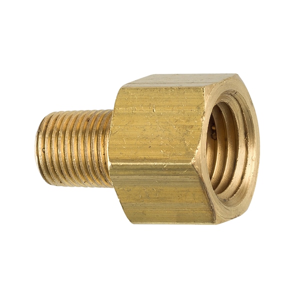 Ags Brass Adapter, Male (1/8-27 NPT), Female (1/4-18 NPT), 1/bag PTF-52B - main